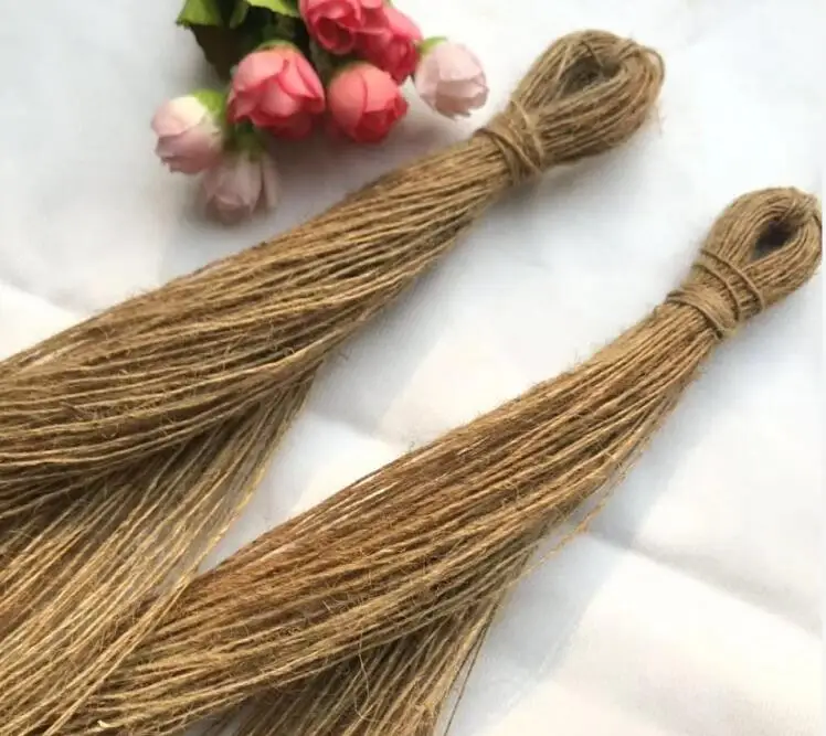 50 Meters Natural Jute Hemp Rope Home Decoration Retro Style DIY Craft Cord Decorative Jute Rope 1mm Diameter Handmade Decration 4