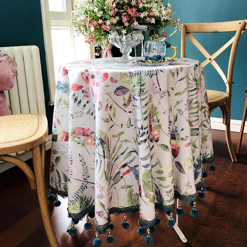 

Proud Rose European Thicken Table Cloth Round Tablecloths Tassel Lace Home Decoration Table Cover Cloth Towel