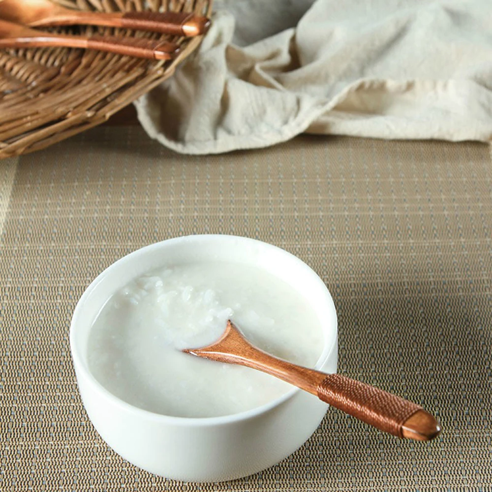 1PCS Wooden Spoon Practical Tableware Household Tableware Spoon Creative Handmade Dessert Coffee Honey Small Spoon