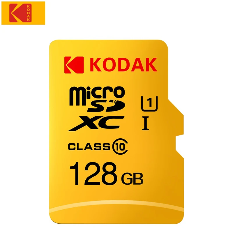 128GB U1 Карта флэш-памяти KODAK Micro SD 128 ГБ 256 ГБ 512 ГБ 32 ГБ 64 Гб U1 tf-карта 4K Class 10 tarjeta Micro SD карта U3 UHS-I 16 Гб microsd - Емкость: 128GB U1