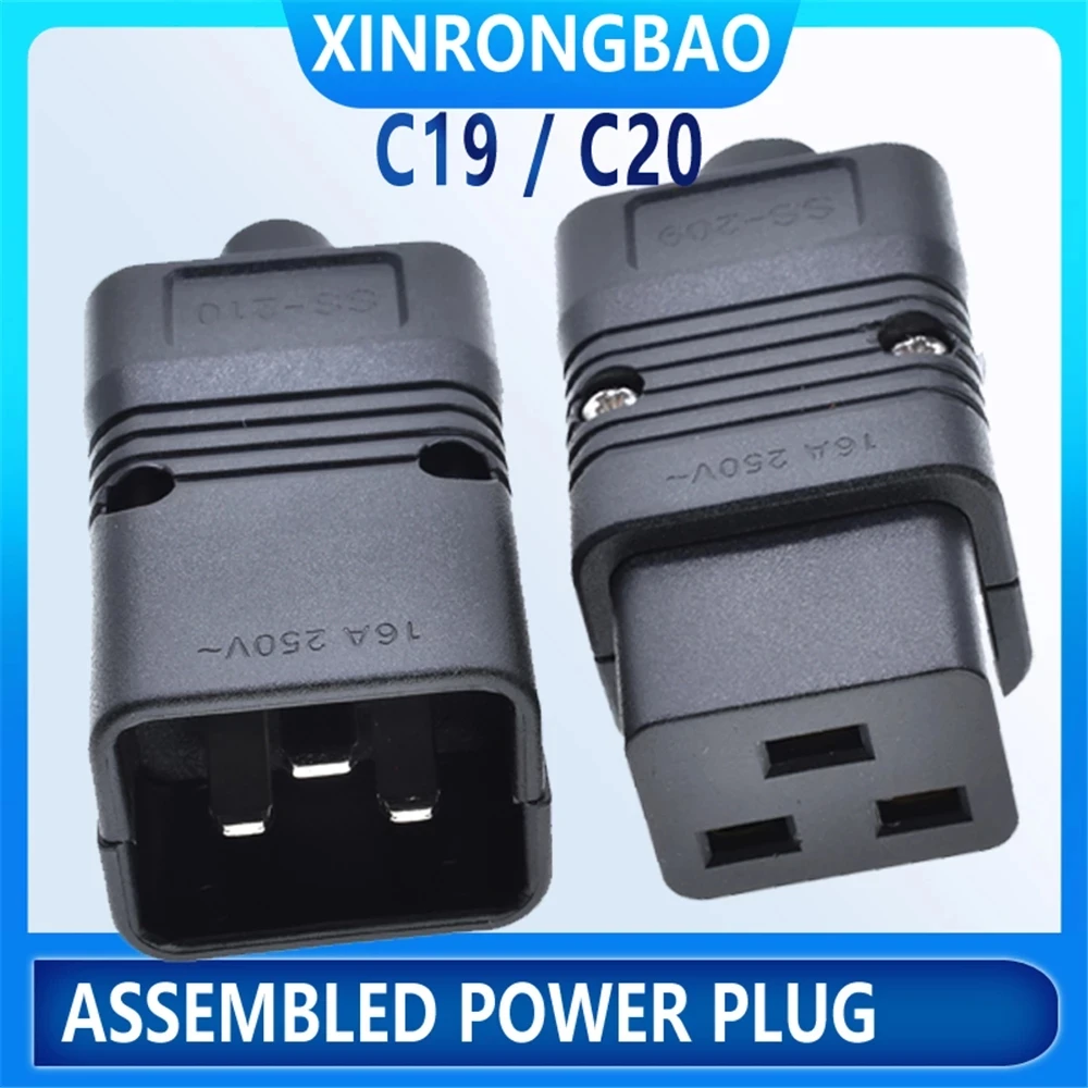 PDU/UPS Socket Standard IEC320 C19 C20 16A 250V AC Electrical Power Cable Cord Connector Removable plug Female Male Plug Adapter ибп powercom rpt 600a 360w 3 iec320