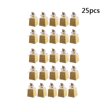 

25pcs Cute Cartoon Honey Bee Paper Candy Box Lot Birthday Party Favor Baby Gifts Reply candy boxes 2019