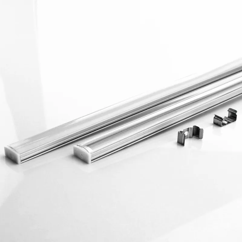 2-30 комплектов/лот 0,5 м 12 мм светодиодный алюминиевый профиль для Светодиодный линейный светильник, светодиодный алюминиевый профиль плоский алюминиевый корпус