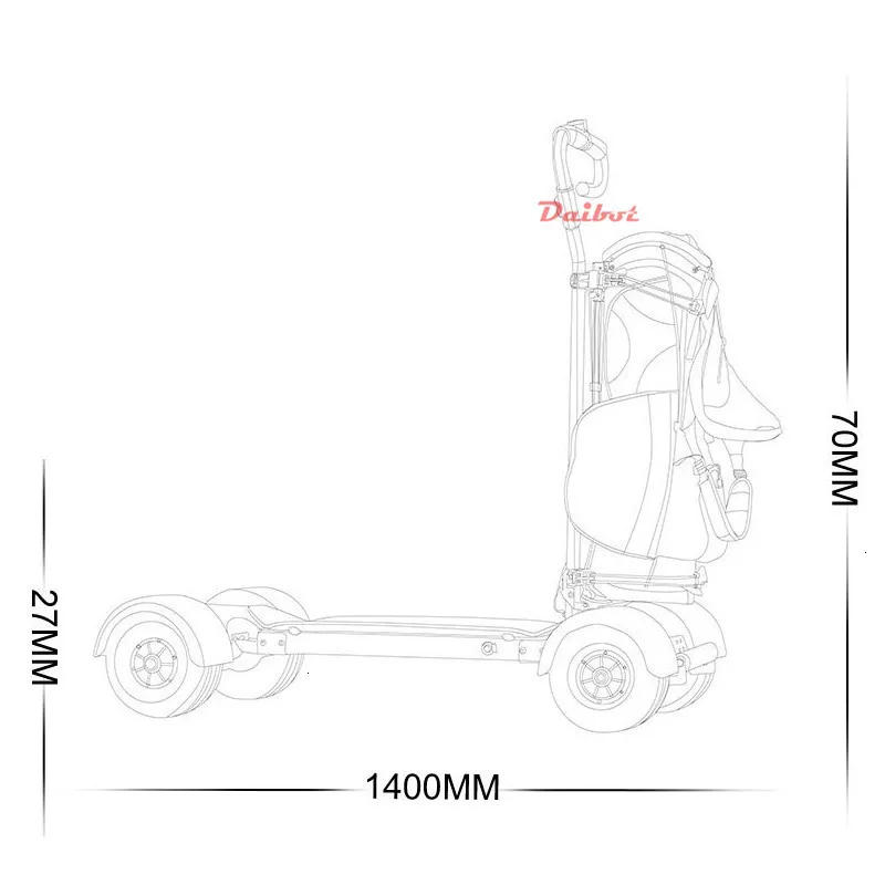 Daibot Adult Electric Scooter 4 Wheel Golf Cart Self Balancing Scooters 1000W 60V Golf Scooter Board Electric Skateboard Scooter (11)