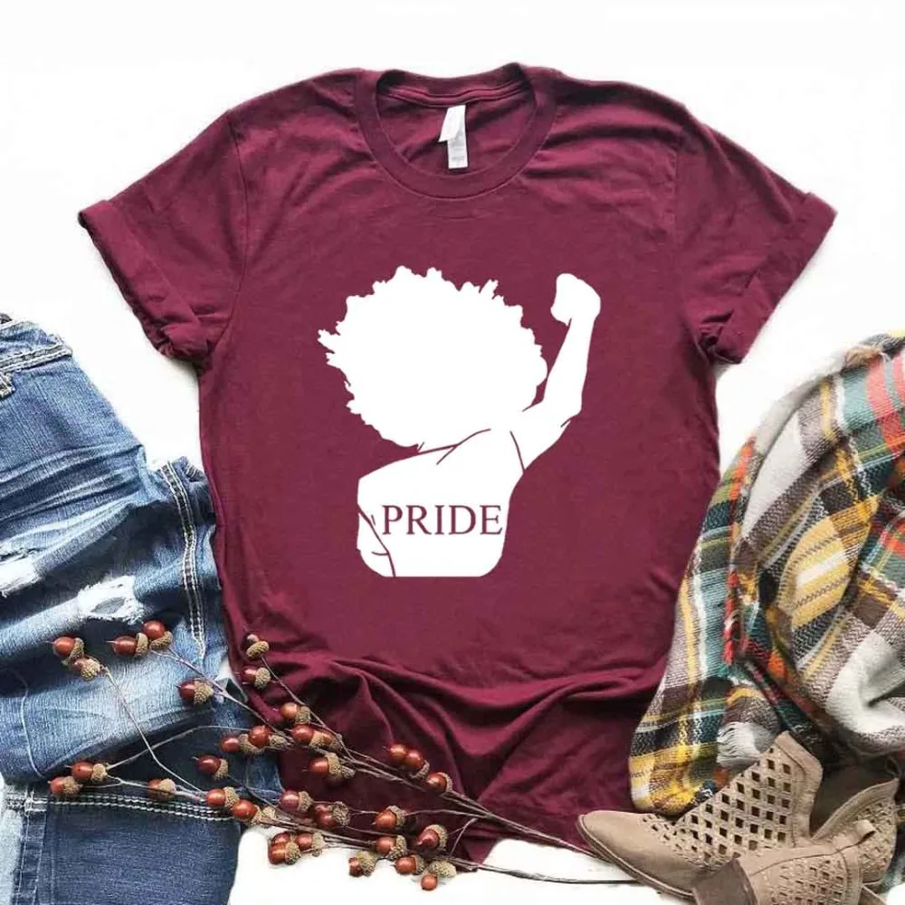 Black pride africa power Print женская футболка хлопок хипстер забавная футболка подарок леди Юн Девушка Топ тройник 6 цветов Прямая поставка ZY-485