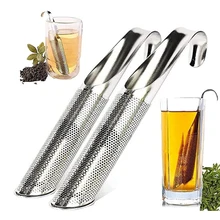 

1PC Stainless Steel Tea Infuser Pipe Design High Quality Tea Strainer New Touch Feel Holder Tool Kitchen Accessories