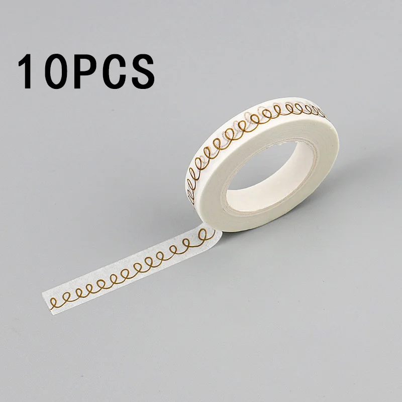 

10pcs Paper Tape Stickers Scrapbook Notebook Decors DIY 10 Meters Accessories