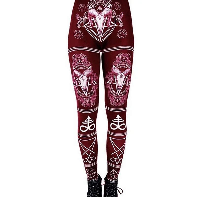 red Sfit женские модные сексуальные узкая с завышенной талией Леггинсы Печать высокие эластичные Леггенсы для фитнеса тренировки спортивные Бесшовные штаны для йоги - Цвет: red
