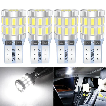 

4pcs No Error T10 LED W5W 194 168 Car Interior Bulb Reading Trunk Light For BMW E60 E90 Peugeot 307 Mini Cooper R56 Seat leon 2