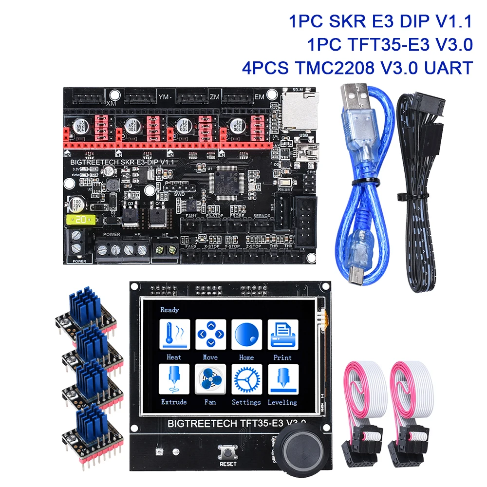 BIGTREETECH BTT SKR MINI E3 V1.2 плата управления с TFT35-E3 V3.0 дисплей сенсорный экран 3D-принтер плата Ender3 E3 DIP TMC2209 - Цвет: Type 2