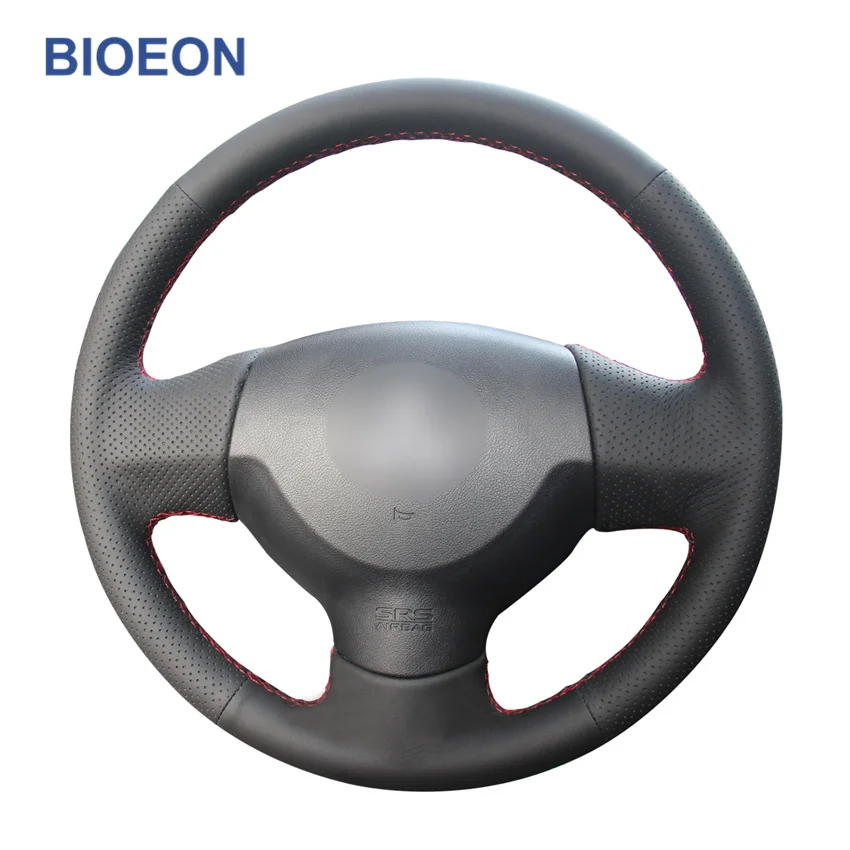 

Black PU Artificial Leather Hand Sewing Car Steering Wheel Covers for Mitsubishi Lancer X 10 2007-2015 Outlander 2006-2013 ASX