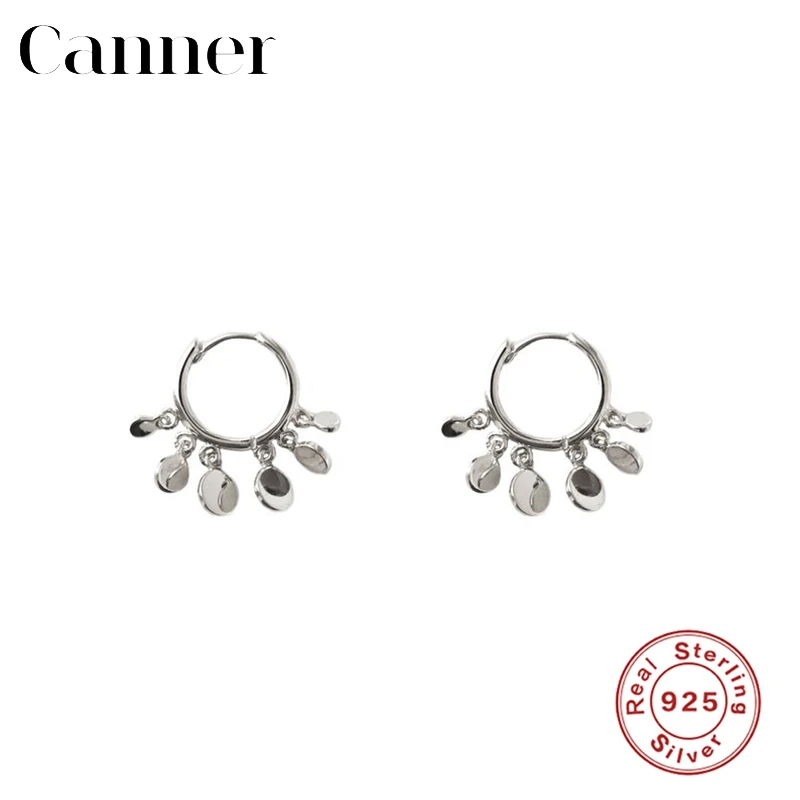 Высокое качество Серебро 925 пробы Круглый кольцо с кисточкой серьги для ушей женская простая модная персональная короткие серьги