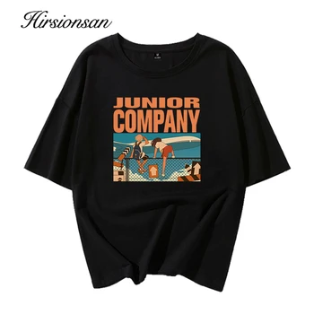 

Hirsionsan Cartoon Printed T Shirt Women 2020 Summer Funny Graphic Oversized Female Tees O Neck Soft Gothic Ladies T Shirt Tops