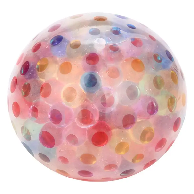 

Spongy Rainbow Ball Toy Squeezable Stress Toy Stress Relief Ball For Fun Release Pressure Pinball Grape Ball
