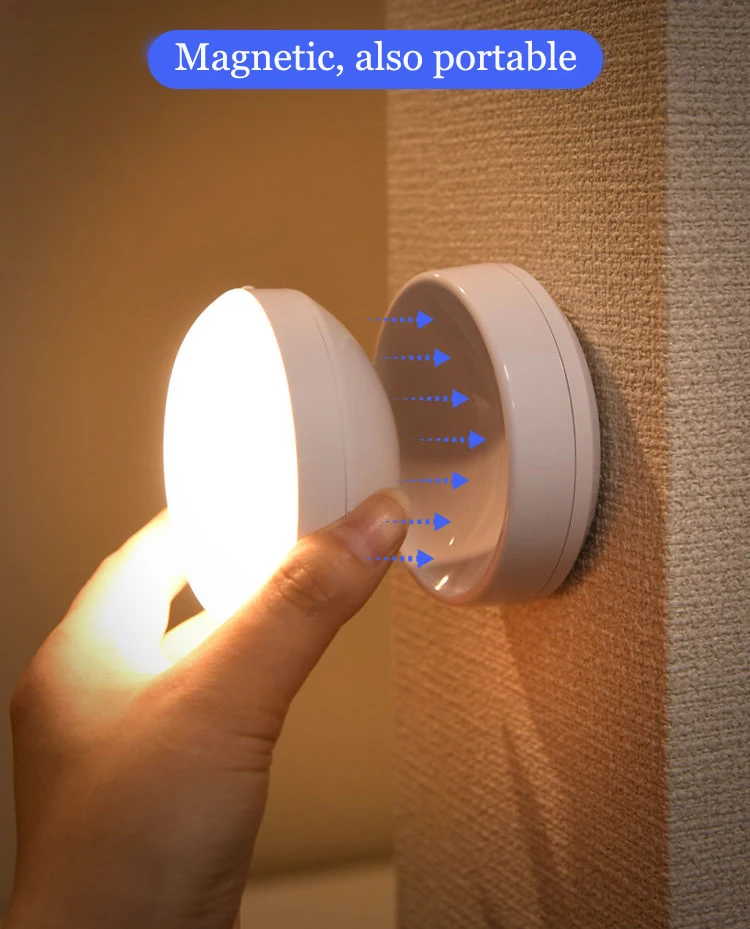 night lights for adults Led USB Charging Motion Sensor Night Light Round Energy-saving Led Lamp Bedroom Sound/Light Control Corridor Home Bathroom dinosaur light