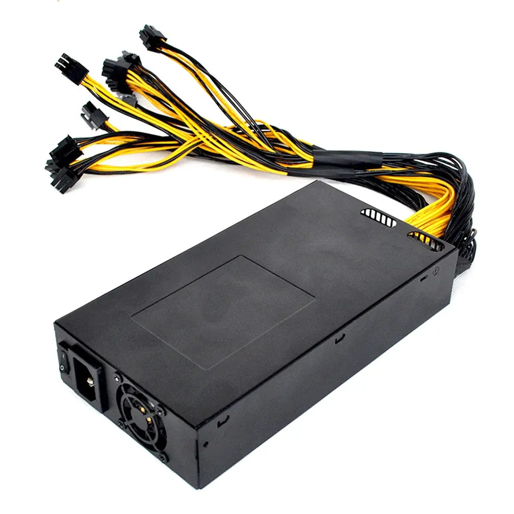

1U 2000W Single Way ATX Computer Power Supply For Mining Machine Support Graphics Card Output Rated Bitcoin Power