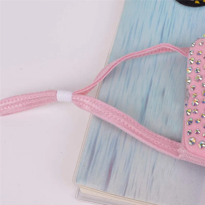 Unisex Fashion Shining Rhinestone Decoration Elastic Mask Jewellery Dance Party Cosplay Night Club Crystal Masks Face Jewelry