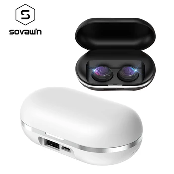 

Sovawin Earphone Touch Bluetooth Earphone Stereo 5.0 Tws Wireless Headphones Waterproof Sports Headphones With Charger Box New