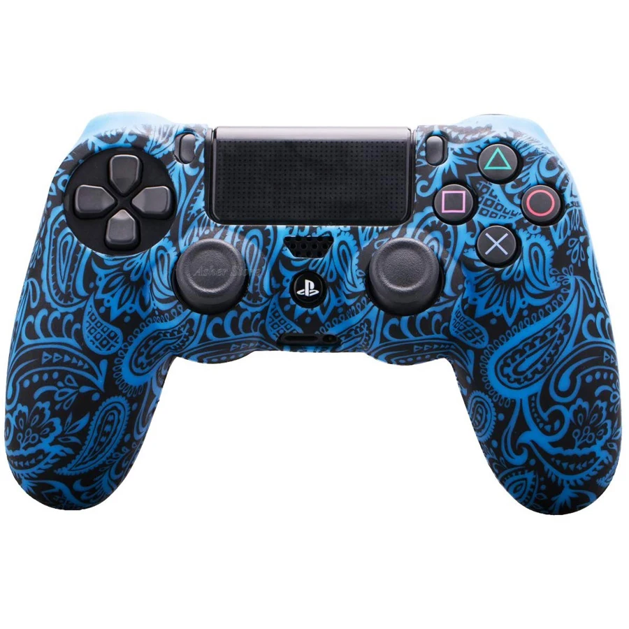 PS4 контроллер силиконовый чехол водонепроницаемый печать цветы защита для кожи Игровая приставка Сони 4 PS 4 Dualshock 4 геймпад