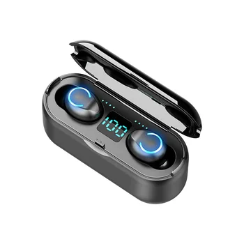 

Wireless Earphone Bluetooth 5.0 LED Display F9 TWS Wireless Bluetooth Headphone Earbud 8D Stereo Headset with 1200MAh Power Bank