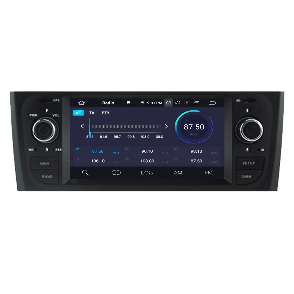 Top RoverOne Android 9.0 Car Multimedia Player For Fiat Grande Punto Linea Octa Core Radio Stereo GPS Navigation Sat Navi Head Unit 6