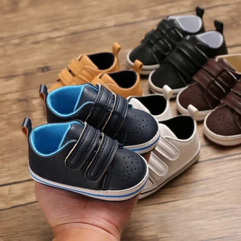 

Autumn Baby Boys Shoes Anti-Slip Toddler Shoes Sneakers Toddler Soft Soled PU First Walkers