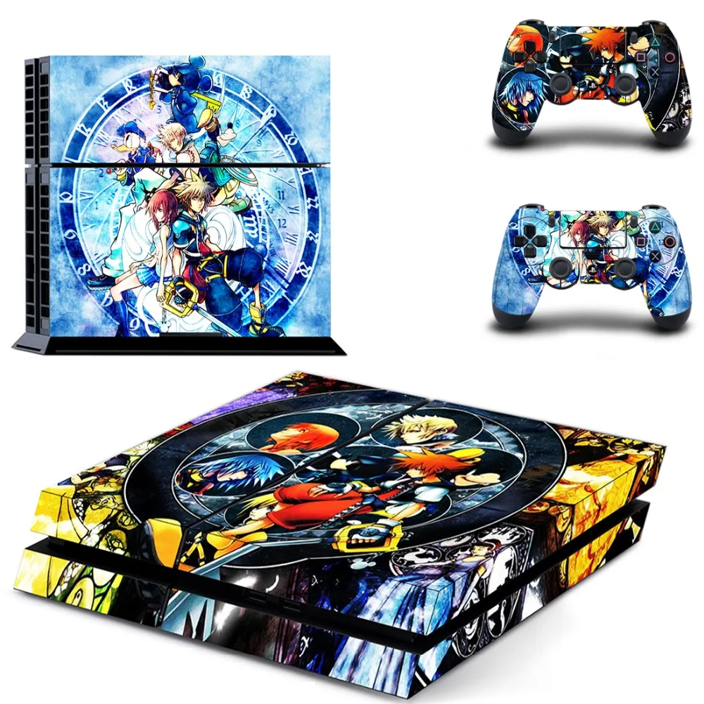 Kingdom Hearts плёнка полностью покрывающая лицевые панели наклейка для PS4 Наклейка для консоли и контроллеров playstation 4 наклейка для PS4 виниловая наклейка