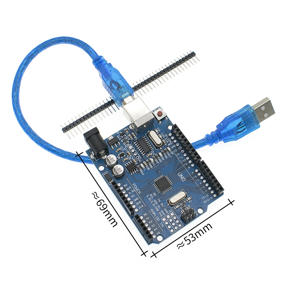 

10PCS high quality One set for ardunio UNO R3 (CH340G) MEGA328P UNO R3 + USB CABLE ATMEGA328P-AU Development board