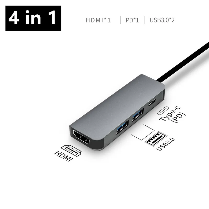 Veggieg USB C концентратор, 9 в 1 USB C адаптер с 4K HDMI, USB 3,0 порты, TF/SD кардридер, и PD для MacBook Pro //