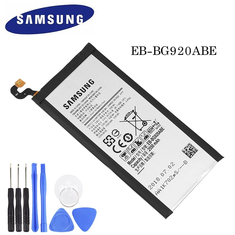 Оригинальный аккумулятор для Samsung GALAXY S6 G9200 G9208 G9209 G920F G920I G920 G920A G920V G920T G920P