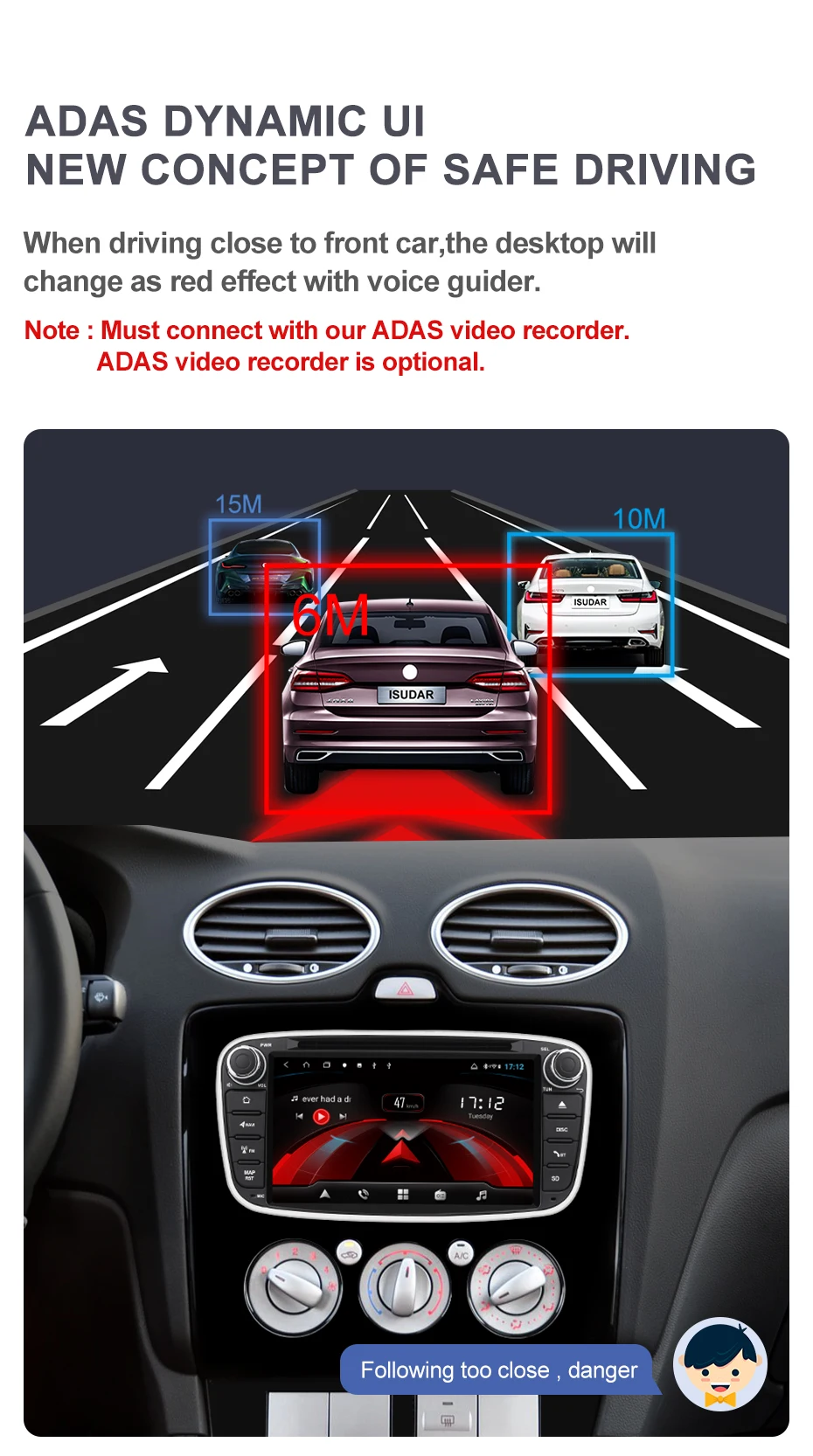 Top Isudar H53 Android 2 Din Autoradio For FORD/Focus/Mondeo/S-MAX/C-MAX/Galaxy Car Multimedia Player GPS 8 Core RAM 4G 64GB DSP DVR 6