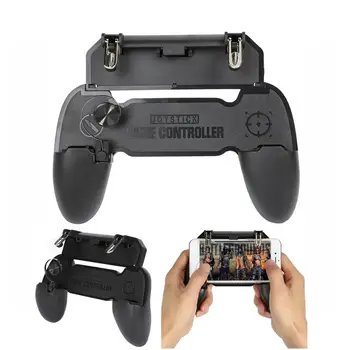 

W11+ Smart Phone Gaming Controller Gamepad Joysticks Fire Button Aim Key L1 R1 Trigger w/Stand Holder Bracket for PUBG Game