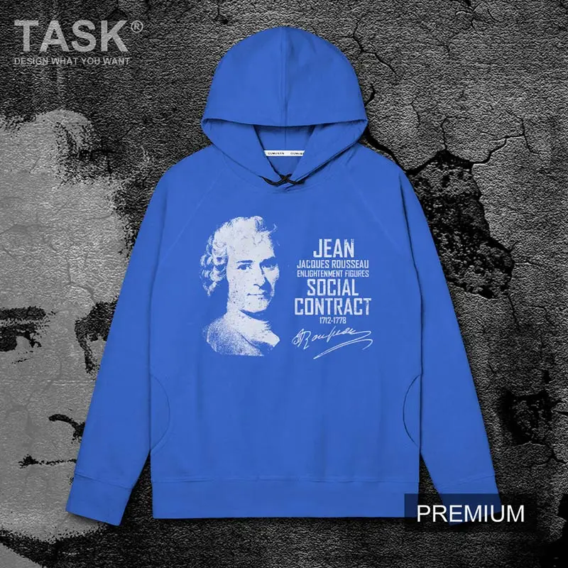 Знаменитые джинсы Jacques Rousseau французский революционный свитер с капюшоном и