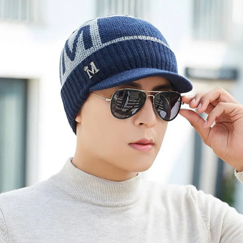 Зимние шапки Skullies Beanies, Новые шапки бини для мужчин и женщин, шерстяные утолщенные шапки, вязаная шапка