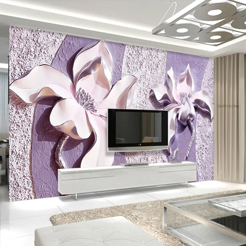 

Dropshipping FATMAN Custom 3D Photo Wall Paper Beautiful Flower Pattern Home Decor For Bedroom Wallpaper Papel De Parede