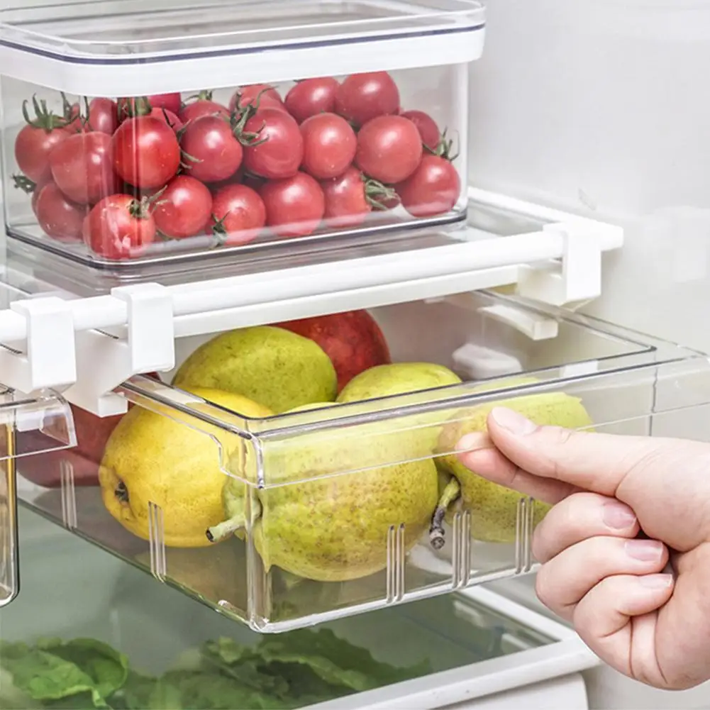 

Adjustable Plastic Storage Containers Drawer Organizer Egg Boxes Transparent Plastic Refrigerator Storage Box Drawer Organi M7U4
