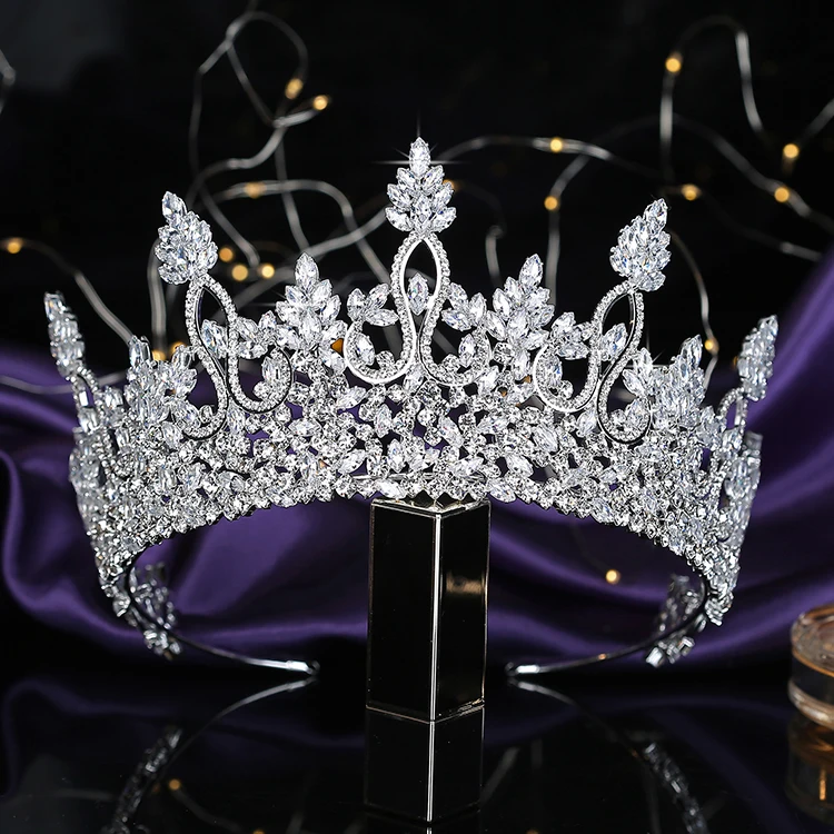 Tiaras And Crown HADIYANA Gorgeous Vintage Creative Cubic Zircon Women Wedding Party Hair Accessories BC5431 Corona Princesa
