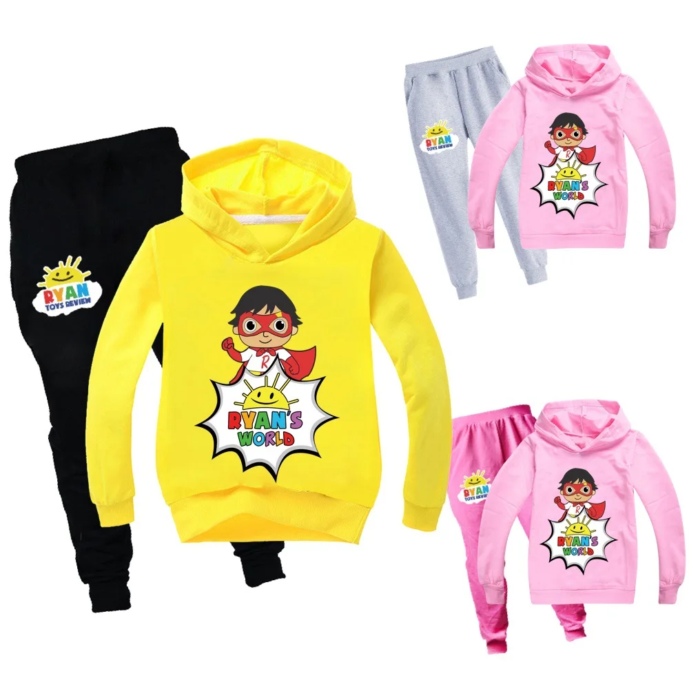 2019 new Ryan Toys Review Boy Fashion Casual Jacket Sweatshirt Hoodie pant Set