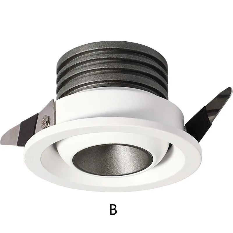 Dimable AC110-240V Minitype Embedded Anti-Glare Skylight 3W 5W 7W COB LED Ceiling Spot Light Indoor Lighting Commercial Lighting shallow downlights LED Downlights