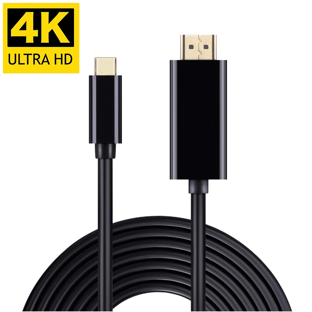 USB Type C 3 1 к HDMI 4K видео кабель конвертер 8 м длина 10 Гбит/с супер скорость для