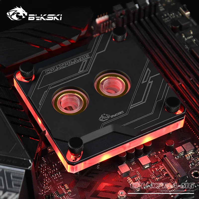 Bykski Процессор воды блок использовать для INTEL LGA1366/1156/1155/1151/1150/2011/2066 RGB светильник Поддержка 5V 3PIN GND заголовок к материнской плате