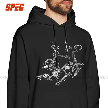 

Man Hooded Sweatshirt Bike Addict MTB Mountain Biker Cycling 100% Cotton Black Crazy Hoodies Hooded Tops