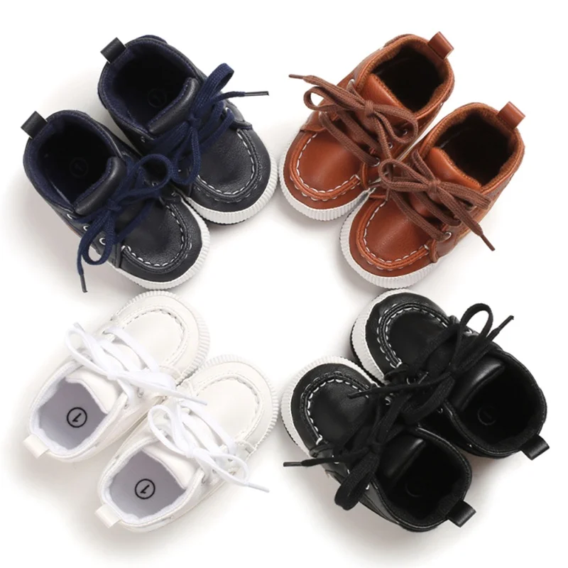  Cute Baby Boy Shoes 0-18M Spring Fashion Baby Boys Patchwork Design Anti-Slip Sneakers Toddler Soft