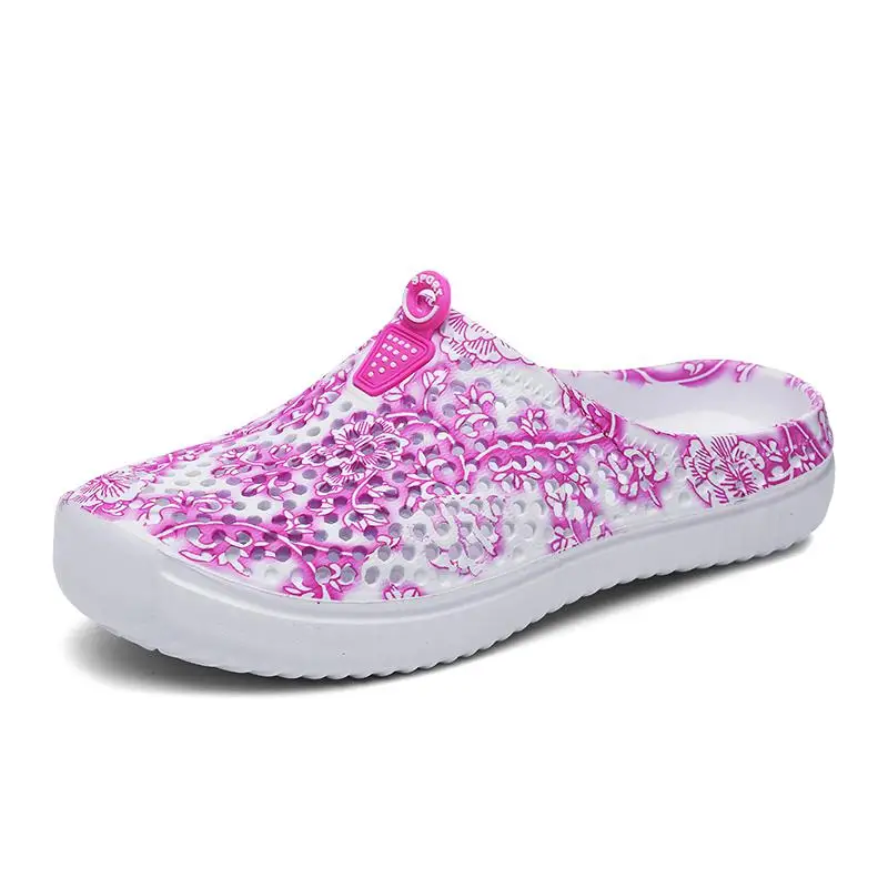 Original New Garden Flip Flops Water Shoes Women Sport Adult Summer Beach Aqua Slipper Outdoor Eva Hole Sandals Gardening Shoes - Цвет: Розовый