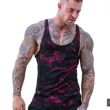 Мышцы Фитнес братьев спортивные Повседневное камуфляж i-образный жилет летние однотонные Цвет из пены впитывающая пот дышащие быстросохнущие одежда