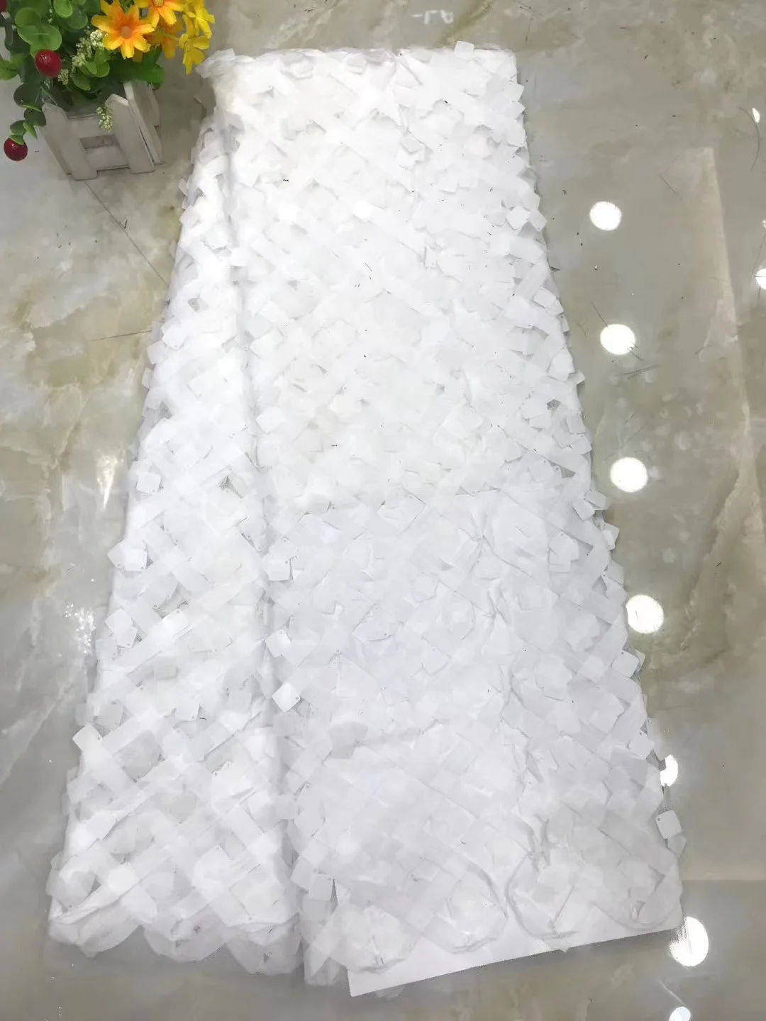 

African lace fabric 2020 high quality lace Nigeria tulle lace fabric bridal French mesh lace fabric sewing clothes D4153