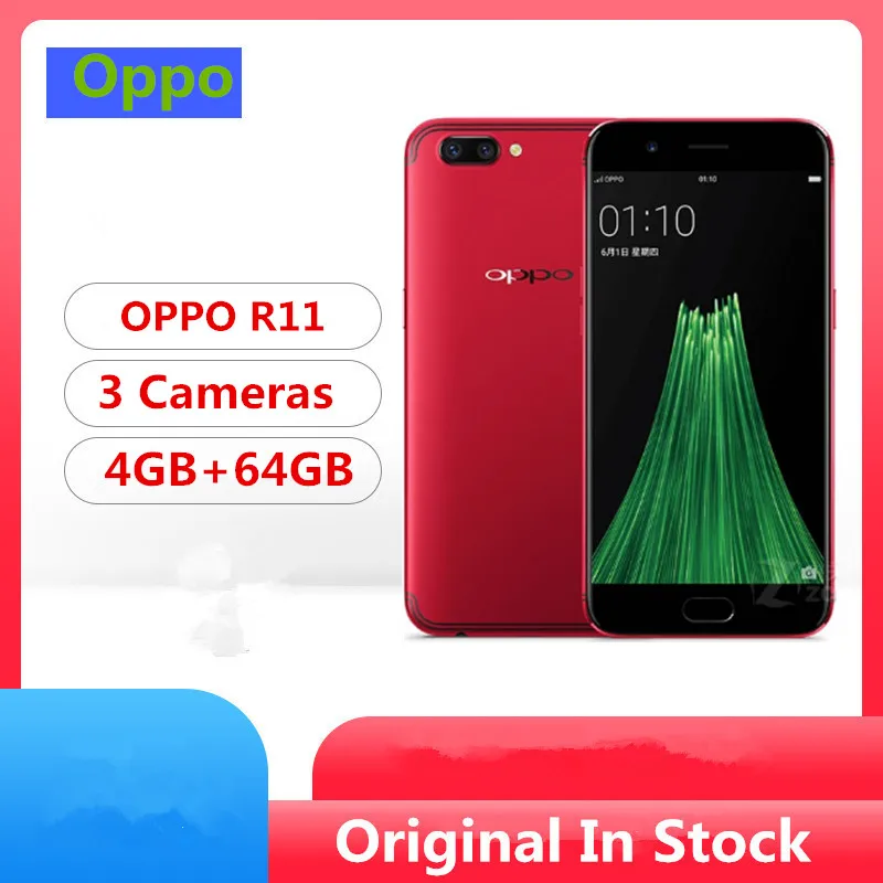 Международный ПЗУ Oppo R11 4G LTE мобильный телефон Snapdragon 660 Android 7,1 5," ips 1920x1080 4 ГБ ОЗУ 64 Гб ПЗУ 20.0MP отпечаток пальца
