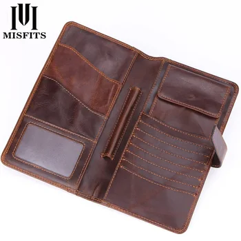 

Famous Brand Men Wallets Genuine Leather Coin Purse Male Men Hasp Vintage Cards Wallet High Quality Clutch Wallets
