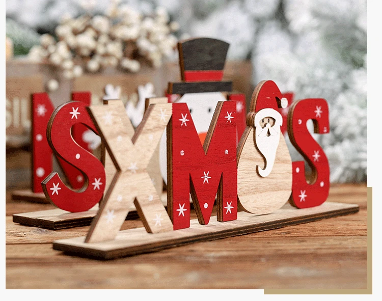 New Christmas decorates article woodiness letter to place desktop printing to place article festal atmosphere to build