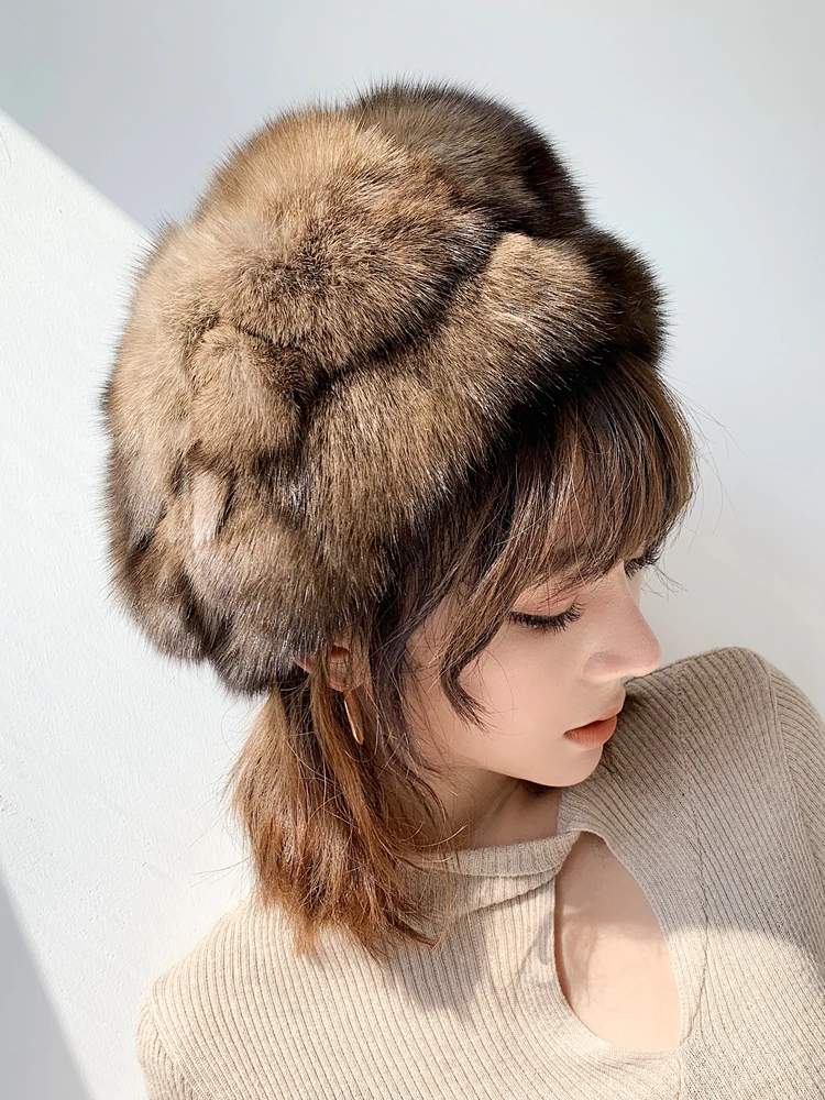 

High luxury Russian sable hat fur hat single limited version warm and fashionable hat